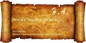 Horánszky Atala névjegykártya